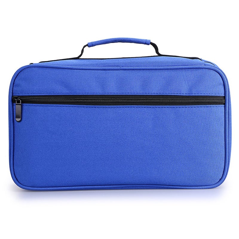 BTSKY Art Marker Carrying Case Lipstick Organizer-60 Slots Canvas Zippered Markers Storage for Prismacolor Touch Spectrum Noir Paint Sharpie Markers, Empty Wallet Only (Blue) - Image 3